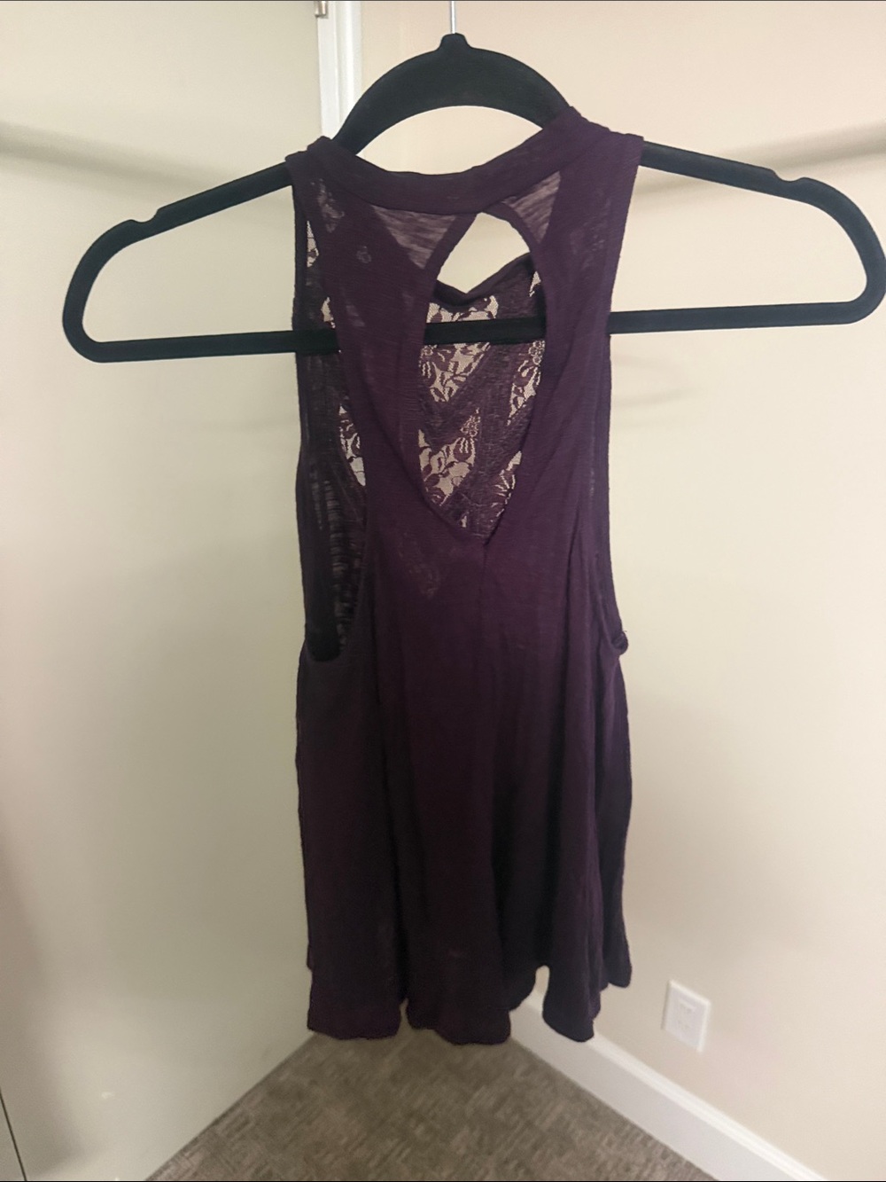 Express Purple Lace-Back Racerback Tank - Picture 6 of 6